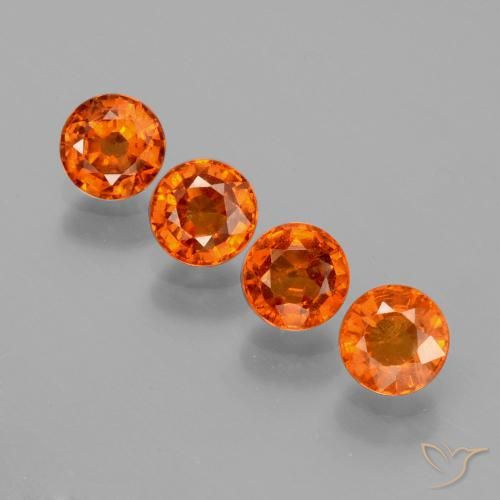 1.90ctw Natürlicher Mittelorange Spessartit-Garn, Runden, VS