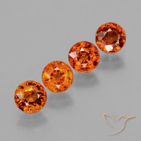 2.89 ct natürliche Feuerorange Spessartit-Garn-Edelsteine, Runden, VS