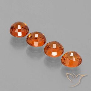 2.89 ct natürliche Feuerorange Spessartit-Garn-Edelsteine, Runden, VS