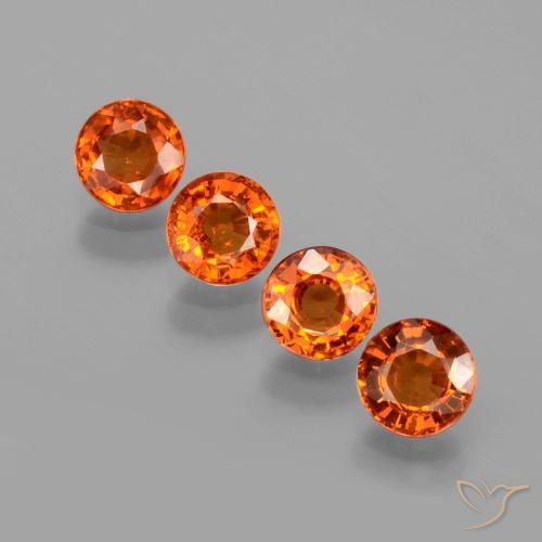 2.14ctw Natürlicher Amber Orange Spessartit-Garn, Runden, VS