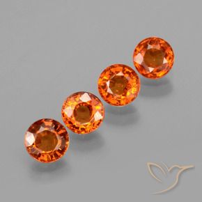 2.14 ct natürliche Amber Orange Spessartit-Garn-Edelsteine, Runden, VS