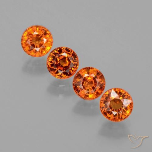 2.51ctw Natürlicher Amber Orange Spessartit-Garn, Runden, VS