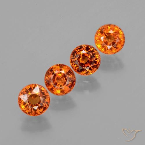 2.51 ct natürliche Amber Orange Spessartit-Garn-Edelsteine, Runden, VS