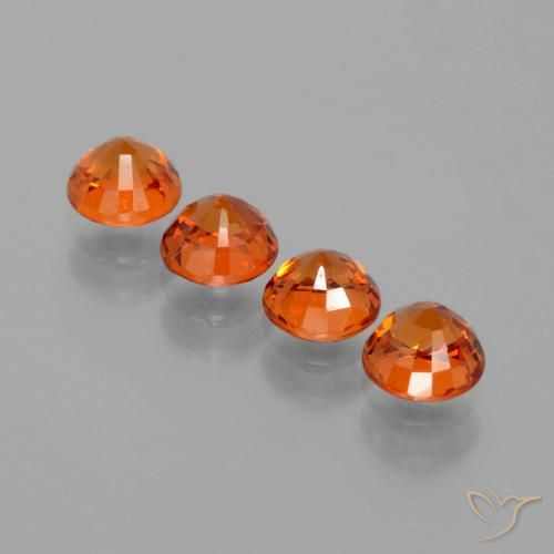 2.51 ct natürliche Amber Orange Spessartit-Garn-Edelsteine, Runden, VS