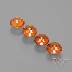 2.09 ct natürliche Mittelorange Spessartit-Garn-Edelsteine, Runden, VVS-VS