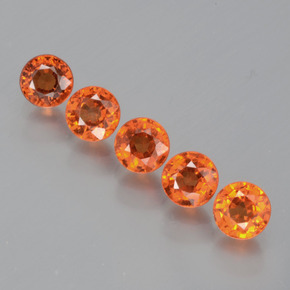 2,33 ct natürliche orangefarbener Spessartin-Edelsteine, Rundschliff, VS