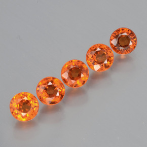 2,33 ct natürliche orangefarbener Spessartin-Edelsteine, Rundschliff, VS