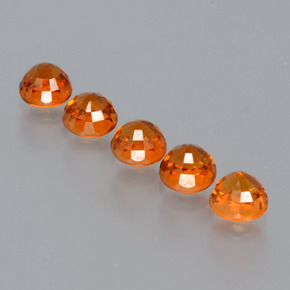2,33 ct natürliche orangefarbener Spessartin-Edelsteine, Rundschliff, VS