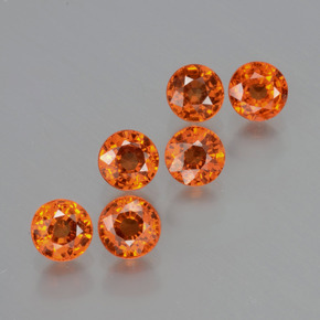 2,36 ct natürliche orangefarbener Spessartin-Edelsteine, Rundschliff, VS