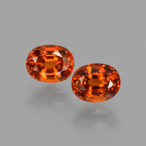  ct natürliche orangefarbener Spessartin-Edelsteine, Oval Schliff, VS