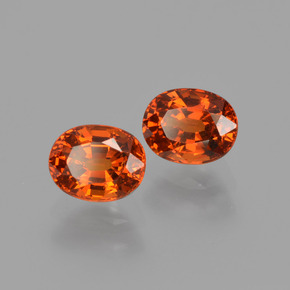  ct natürliche orangefarbener Spessartin-Edelsteine, Oval Schliff, VS