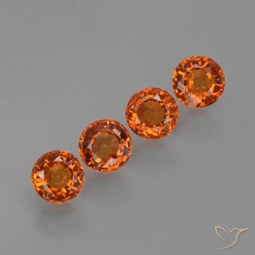 1.93 ct natürliche Feuerorange Spessartit-Garn-Edelsteine, Runden, VVS-VS