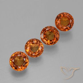 1.73 ct natürliche tieforange Spessartit-Garn-Edelsteine, Runden, VS