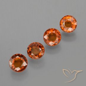 1.79 ct natürliche Feuerorange Spessartit-Garn-Edelsteine, Runden, VS