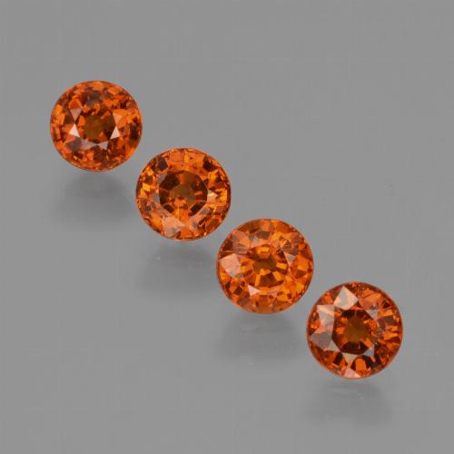 2,61 ct natürliche orangefarbener Spessartin-Edelsteine, Rundschliff, VS