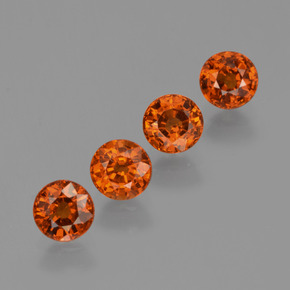2,61 ct natürliche orangefarbener Spessartin-Edelsteine, Rundschliff, VS