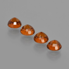 2,61 ct natürliche orangefarbener Spessartin-Edelsteine, Rundschliff, VS