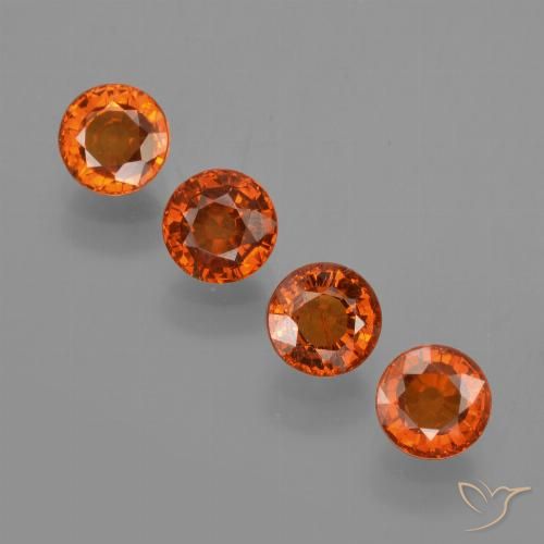 2.62ctw Natürlicher rötlich-orange Spessartit-Garn, Runden, VS