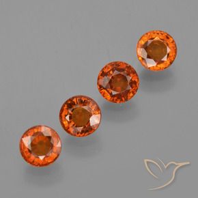 2.62 ct natürliche rötlich-orange Spessartit-Garn-Edelsteine, Runden, VS