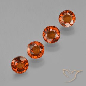 2.61 ct natürliche rötlich-orange Spessartit-Garn-Edelsteine, Runden, VS
