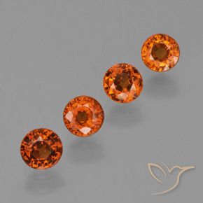 2.54 ct natürliche tieforange Spessartit-Garn-Edelsteine, Runden, VS