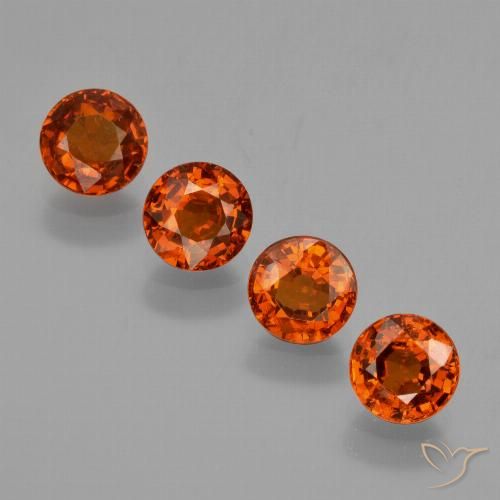 2.86ctw Natürlicher Feuerorange Spessartit-Garn, Runden, VS