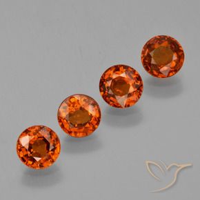 2.86 ct natürliche Feuerorange Spessartit-Garn-Edelsteine, Runden, VS