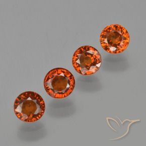 2.16 ct natürliche Dunkelorange Spessartit-Garn-Edelsteine, Runden, VS