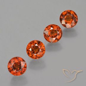 2.68 ct natürliche Dunkelorange Spessartit-Garn-Edelsteine, Runden, VS
