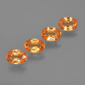  ct natürliche orangefarbener Spessartin-Edelsteine, Oval Schliff, VS