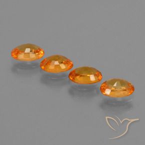 2.37 ct natürliche hellorange Spessartit-Garn-Edelsteine, Oval, VS
