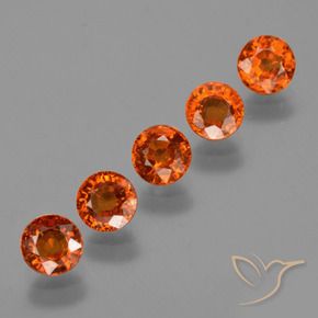 2.85 ct natürliche Dunkelorange Spessartit-Garn-Edelsteine, Runden, VS-SI