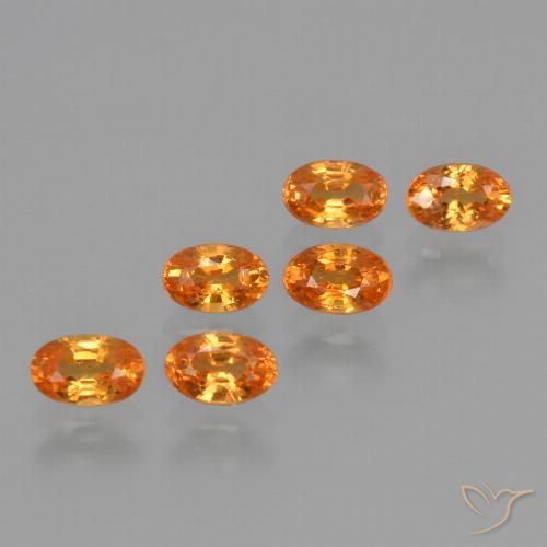 2.39ctw Natürlicher hellorange Spessartit-Garn, Oval, VS