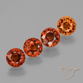 3.04 ct natürliche tiefrot Spessartit-Garn-Edelsteine, Runden, VS