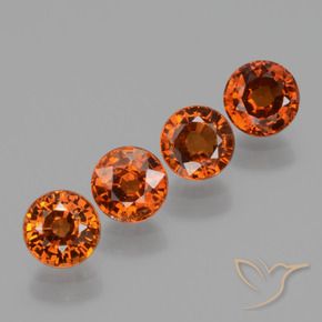 2.78 ct natürliche tieforange Spessartit-Garn-Edelsteine, Runden, VS