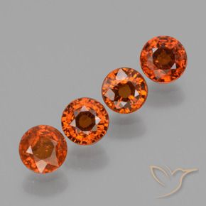 1.84 ct natürliche Feuerorange Spessartit-Garn-Edelsteine, Runden, VS