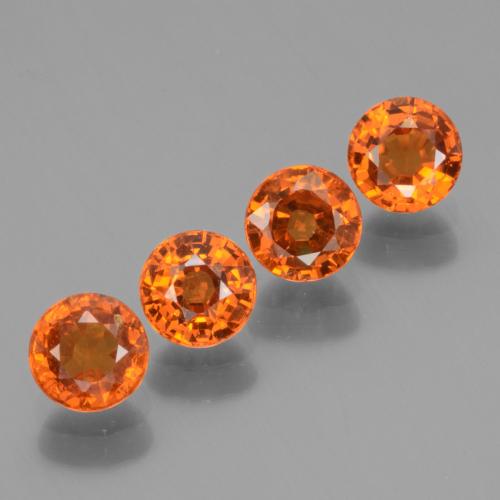 2,49 ct natürliche orangefarbener Spessartin-Edelsteine, Rundschliff, VS-SI