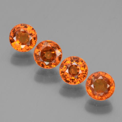 2,49 ct natürliche orangefarbener Spessartin-Edelsteine, Rundschliff, VS-SI
