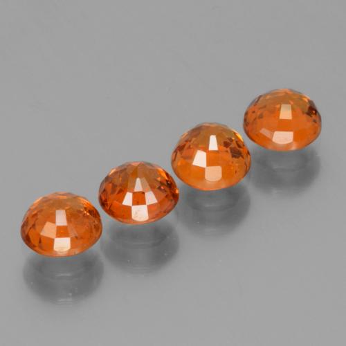 2,49 ct natürliche orangefarbener Spessartin-Edelsteine, Rundschliff, VS-SI