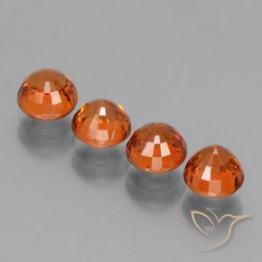 2.88 ct natürliche rötlich-orange Spessartit-Garn-Edelsteine, Runden, VS