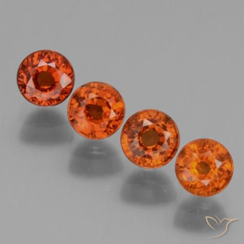 2.16ctw Natürlicher Mittelorange Spessartit-Garn, Runden, VS, Photo A