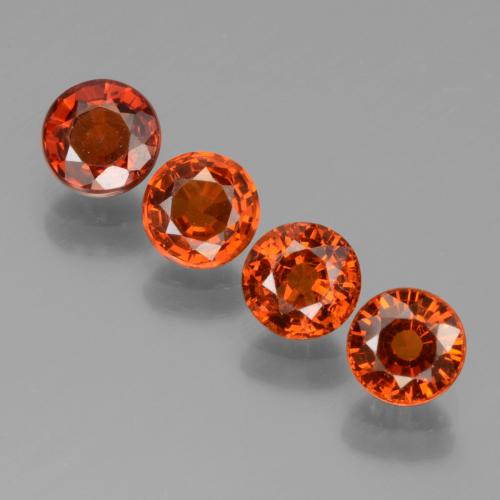 2.55 ct natürliche Bonbonrot Spessartit-Garn-Edelsteine, Rund Schliff, VS