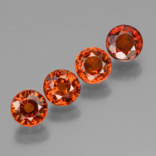 2.55 ct natürliche Bonbonrot Spessartit-Garn-Edelsteine, Rund Schliff, VS