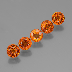 2,68 ct natürliche orangefarbener Spessartin-Edelsteine, Rundschliff, VS