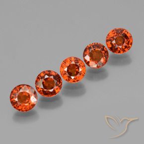 2.66 ct natürliche tieforange Spessartit-Garn-Edelsteine, Runden, VS
