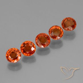 2.55 ct natürliche Dunkelorange Spessartit-Garn-Edelsteine, Runden, VS