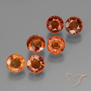 3.09 ct natürliche tieforange Spessartit-Garn-Edelsteine, Runden, VS
