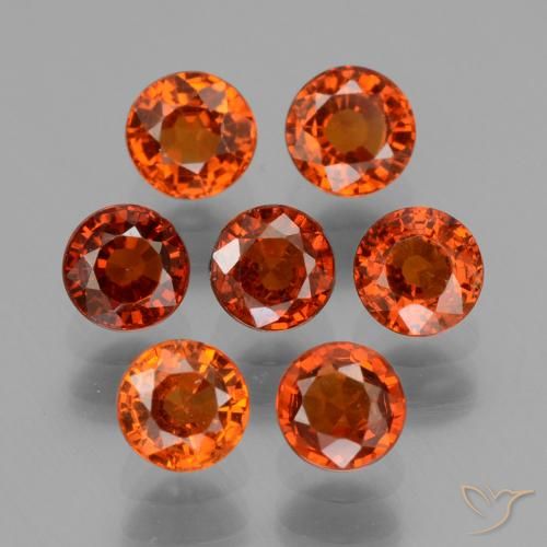 3.09 ct natürliche Mittelorange Spessartit-Garn-Edelsteine, Runden, VS