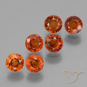 2.87 ct natürliche Mittelorange Spessartit-Garn-Edelsteine, Runden, VS