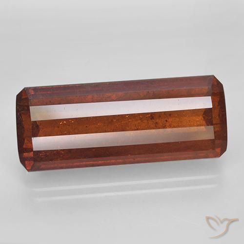9,17 ctw natürlicher tieforange-rot Spessartit-Garn, Smaragdschliff, SI